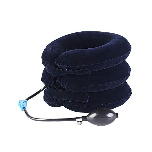 PEPECARE Oreiller dalignement de colonne vertébrale gonflable de collier de traction cervical Soulagement immédiat de la dou