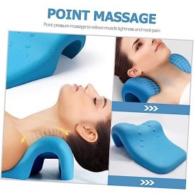 Homoyoyo Oreiller De Traction Civière DÉpaule Oreiller pour Le Cou Oreiller Bleu Oreiller De Traction du Cou Cervical Gerd O