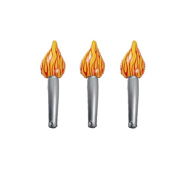 N/S 3 pièces Jouet de Flamme de Torche Gonflable, bâton de Torche Gonflable pour Les compétitions Sportives de fête à thème m