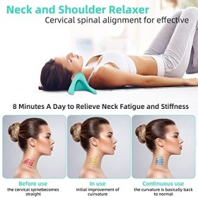 Ledeak Oreiller de Traction Cervicale, Étireur de Cou Relaxant pour Le Cou et Les Épaules Support de Cou, Civière de Cou pour