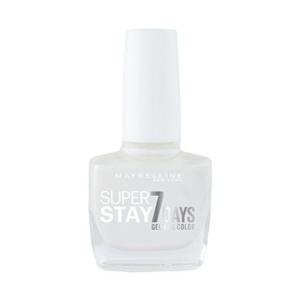 Maybelline New York Fond de teint Superstay nailpolish Forever Strong 7 days Finish Vernis à ongles gel Pearly White/Vernis C