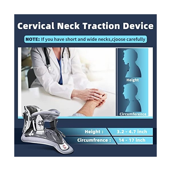 Appareil de traction cervicale avec 3 puissances de traction et 8 airbags intégrés, dispositif de traction cervicale réglable