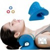 Zidzu Dispositif De Traction Cervicale - Pour Cou Et Épaules, Alignement Colonne Vertébrale, 2 Modes Écarteur, Anneau Massage
