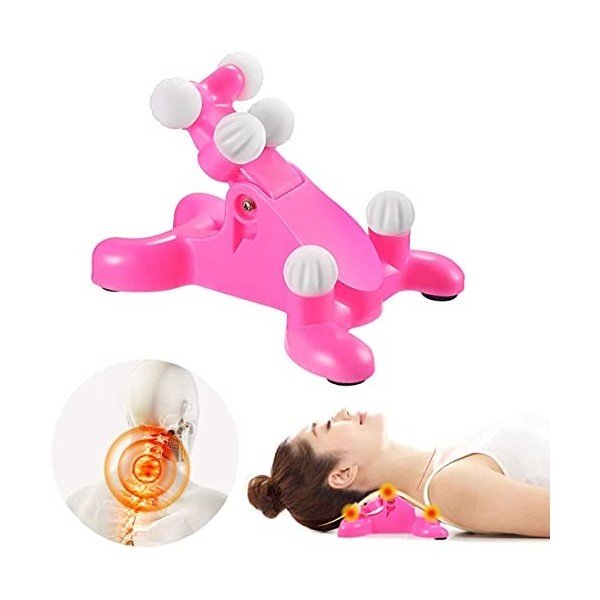 Appareil de massage cervical de traction du cou, boule de massage en silicone, thérapie des points de déclenchement, du cou, 