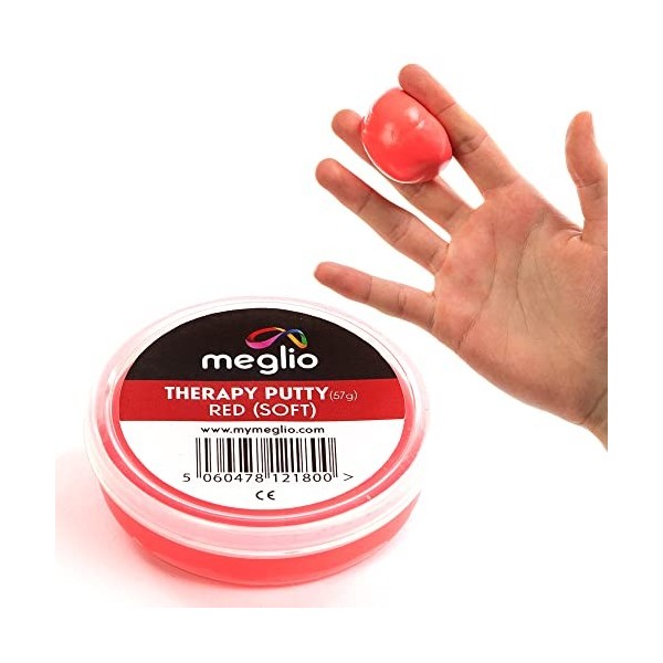 Pâte Thérapeutique pour les Mains Meglio 57 g, Pour lExercice et la Rééducation des doigts et Mains, Récupération et dextéri