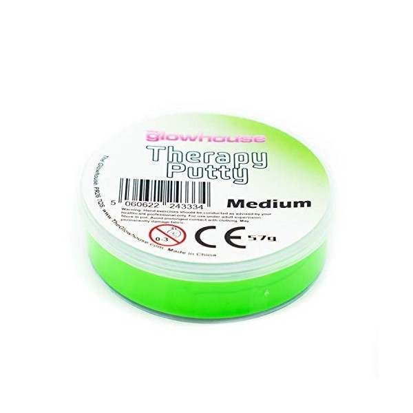 Mastic thérapeutique de qualité supérieure, non toxique, exercice de la main, anti-stress pour adultes et enfants, 57 g vert