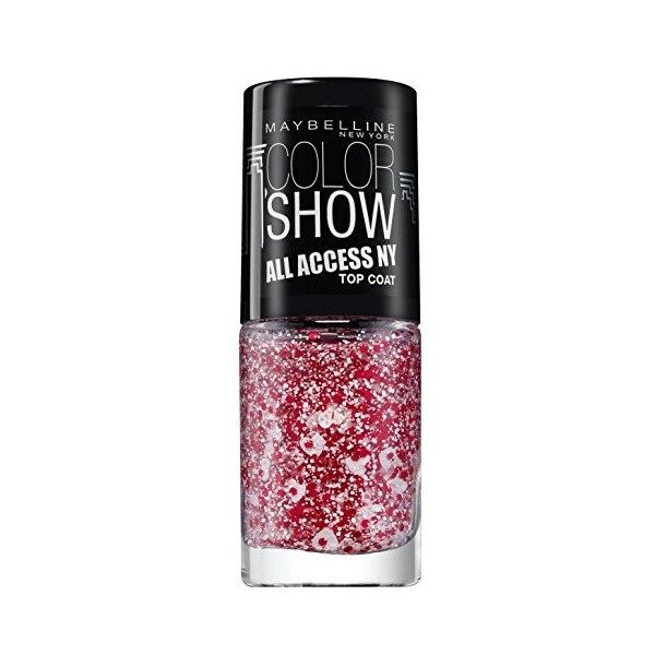 GEMEY MAYBELLINE Colorshow All Access Ny Vernis à Ongles Paillettes Blanc/Rouge 424 Ny Lover