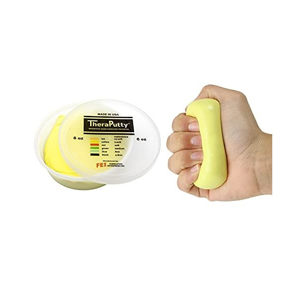 Cando Theraputty - Pâte à Malaxer - 170 g - Jaune Super Souple 