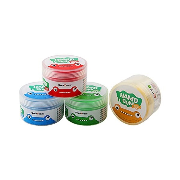 Fournitures Therapy Putty pour Enfants Et Adultes- Résistif Main Exercice Thérapie Anti- Stress Mastic Kit Ensemble de 4 Forc