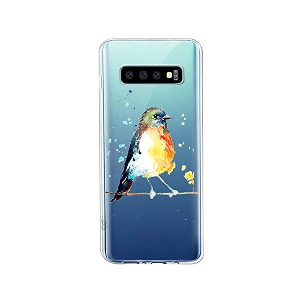 Oihxse Cristal Clear Coque pour Samsung Galaxy J7 Max Silicone TPU Souple Protection Etui [Jolie Aquarelle Animal Design] Ant