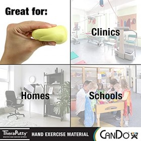 CanDo TheraPutty Mastic dexercice standard Jaune 170 g