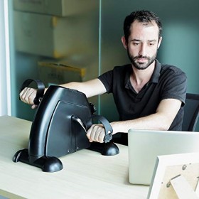 himaly Mini Vélos dappartement, Accueil Pédales de Rééducation, Vélo dexercice à Pédalier Bras Jambe Compact, Pedalier dap