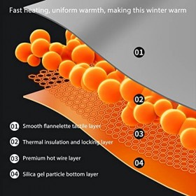 Coussin de Siège dhiver en Velours, Chauffé Uniformément, Chaud et Confortable, 90 X 46 X 6 cm, Coussin Chauffant pour Chais