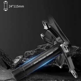 THETIE Jeu De Bras De Manivelle De Vélo Pliant De 170mm 130BCD Creux Intégré À 5 Griffes, Pédalier Gauche Droit en Aluminium 