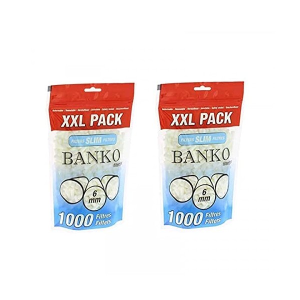 SoBazar - Lot de 2 Filtres Cigarettes X 1000 Banko XXL pack