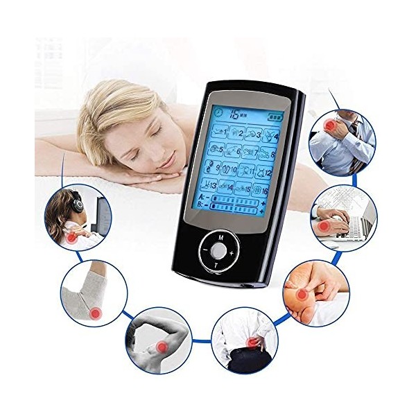 Électrostimulateur TENS Anti-Douleur et électrostimulation Musculaire EMS - rééducation, soulagement des douleurs, Massages, 