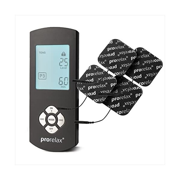 prorelax TENS/EMS Duo Comfort | Appareil délectrostimulation | 2 thérapies avec un seul appareil | Thérapie naturelle contre