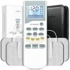 Easy@Home Appareil TENS Unit Massage Anti-douleur, Electrostimulateur EMS- Ecran LCD Rétro-éclairé Intensité Puissante dimpu