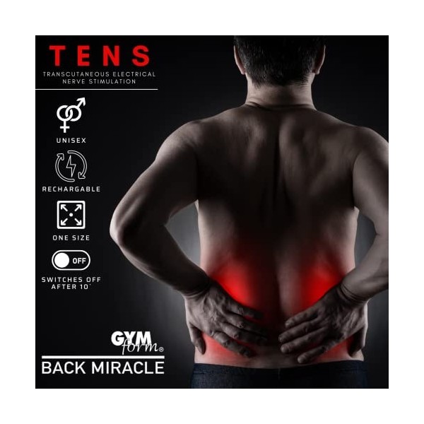 GYMFORM Back Miracle Sport TENS , Lisez Les Instructions Stimulateur électrique Lombaire/Soulage Les douleurs lombaires et