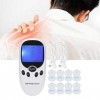 Électrostimulateur Tens, Double Sortie Masseur Stimulateur Musculaire, appareil electrostimulation musculaire EMS/TENS, Masse