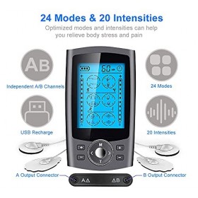 Machine de traitement de la douleur à double canal Tens Machine de Soulagement de la Douleur Pleine Corps Acupuncture Massage
