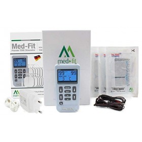 Med-Fit Premier Double canal rechargeable stimulateur musculaire numérique EMS avec 12 programmes préréglés cliniquement conf