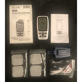 Therapists Choice® Rechargeable TENS3N1RB Combo TENS, EMS, massage avec schéma dimage du corps Placement de lélectrode, av