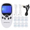 Appareil TENS, Appareil de Courant de Stimulation Rechargeable Stimulateur Musculaire TENS EMS pour la Thérapie de Soulagemen