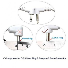 Câble TENS Connecteur DC 3,5 mm 3,5 mm Snap Electrode Fils de plomb pour machines TENS 4 pièces 