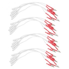 Cable Electrostimulation avec Pince Crocodile Tens Lead 20Pcs Sac Clip Électrode Fils Câble Muscle Et Nerf Électrostimulateur