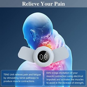 Jitesy TENS & EMS Appareil,Thérapie soulagement douleur sans fil Rechargeable Pulse Muscle Stimulator,Appareil laser froid po