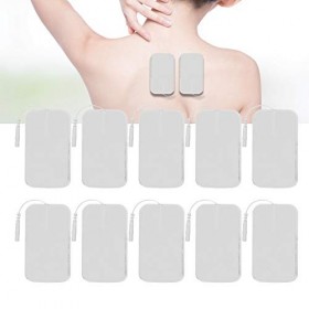 Coussinets de Rechange Dunité, Patch Délectrode Réutilisable de 10 Pièces, Coussinets Délectrodes pour Appareil de Massage