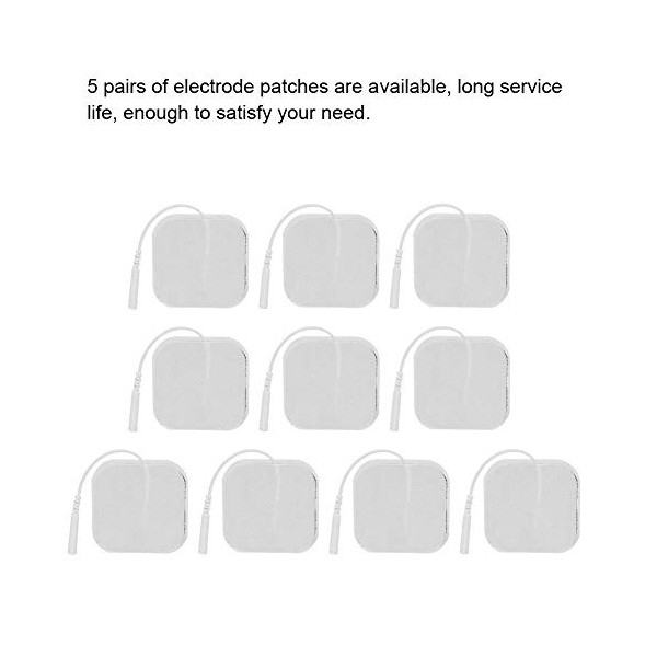 Coussinets de Rechange pour Appareil, Patchs Délectrodes 5 X 5 Cm avec Autocollant, 10 Coussinets de Rechange pour Instrumen