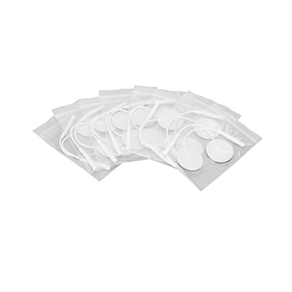 Patch Délectrode 16pcs Tampon Délectrode Ronde de Remplacement Réutilisable Auto-adhésif pour Stimulateur Musculaire Dizain