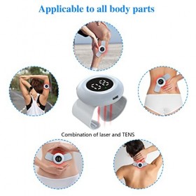 KTS TENS et unité laser froide pour soulager la douleur, stimulateur musculaire et nerveux rechargeable pour le cou, le dos, 