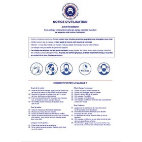 Masque barrière de protection fabriqué en France - Validé DGA UNS1 200 