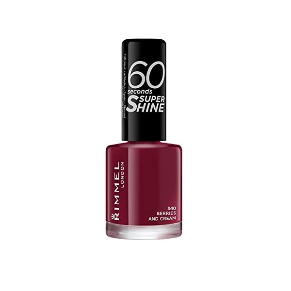 Rimmel Queen Of Tarts, 60 secondes de vernis à ongles Super Shine, baies et crème, 8 ml