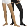 23-32 mmHg Bas de Compression à Bout Ouvert, Classe 2 Médicale, Bas de Contention Unisexe sans Embout XL, 158-170 cm, Beige 