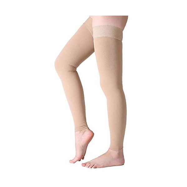 SH-RuiDu Bas de compression fermes sans pieds pour homme et femme 23-32 mmHg