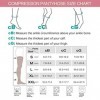 KINGJOZE Legging de compression médical pour femme, 20-30 mmHg, collants de compression pour varices, gonflement, lymphœdème,