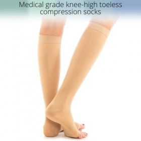 Bas de contention hauteur genou 20-30 mmHg niveau L 