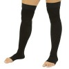 TruCompress Chaussettes de compression transparentes pour homme et femme - Traitement pour les jambes - Bas de cuisse - Manch