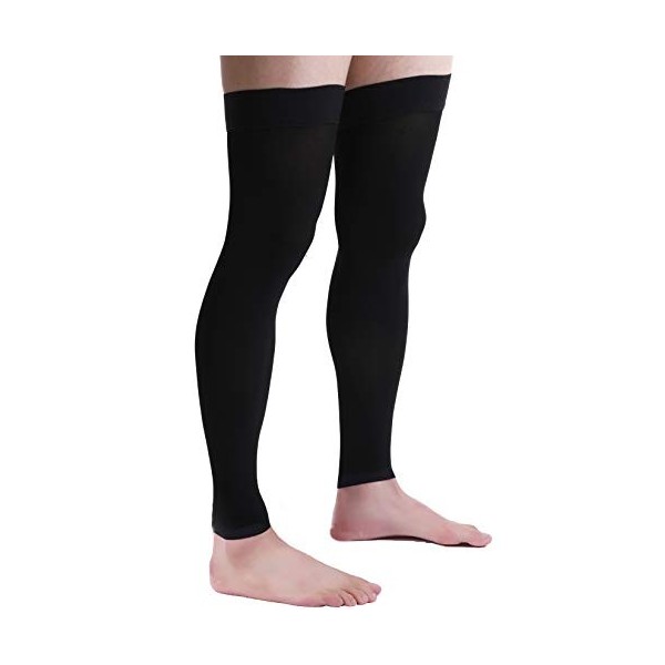 Doc Miller Manchons de compression pour mollet 20-30 mmHg opaques - noir - Small