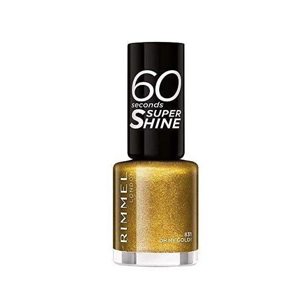 Rimmel 60 Seconds Vernis à Ongles Paillettes 831 Oh My Gold 8 ml