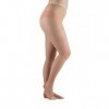 Actifi Bas de contention transparents pour femme - 15-20 mmHg - Bout ouvert - Soutien modéré, nude, X-Large