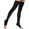 Pedimendtm Chaussettes de soutien haute cuisse avec embout ouvert pour homme et femme – Soutien gradué pour varices, œdème, v