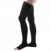 Allegro 305/315 Tuyau de compression médical à bout ouvert pour cuisse 30-40 mmHg, noir, X-Large