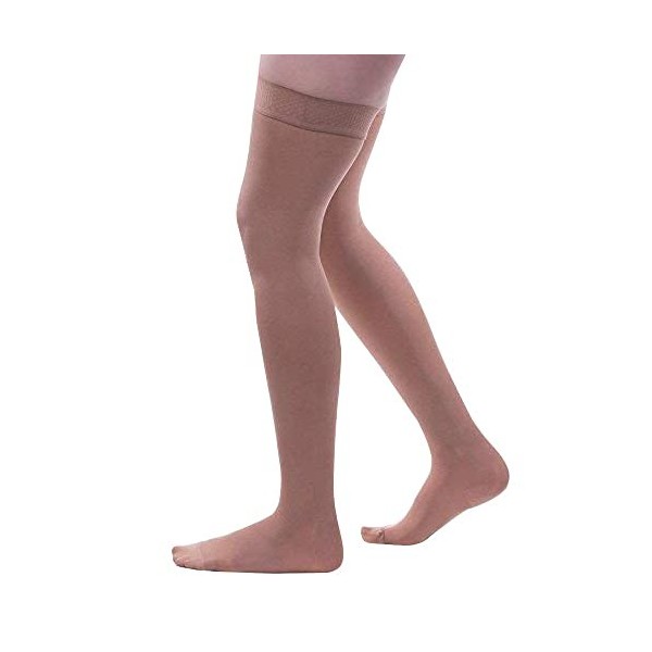 Allegro Flexible de compression en microfibre 260 pour cuisse 15-20 mmHg, sable, Medium