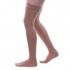 Allegro Flexible de compression en microfibre 260 pour cuisse 15-20 mmHg, sable, Medium