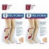 Truform 30-40 mmHg Bas de contention pour homme et femme, longueur cuisse, haut à pois, bout fermé, noir, taille M, 2 pièces